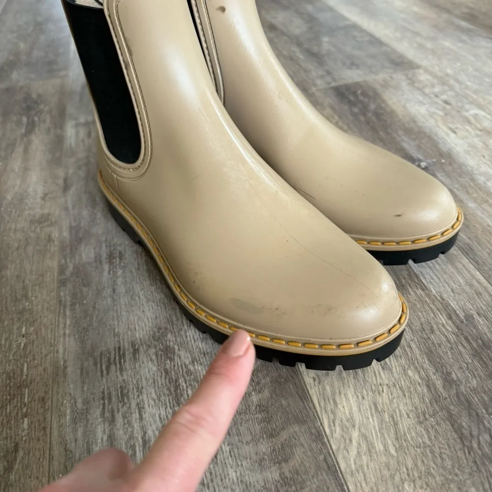 Igor Wellington Tan Combat Rain Boots